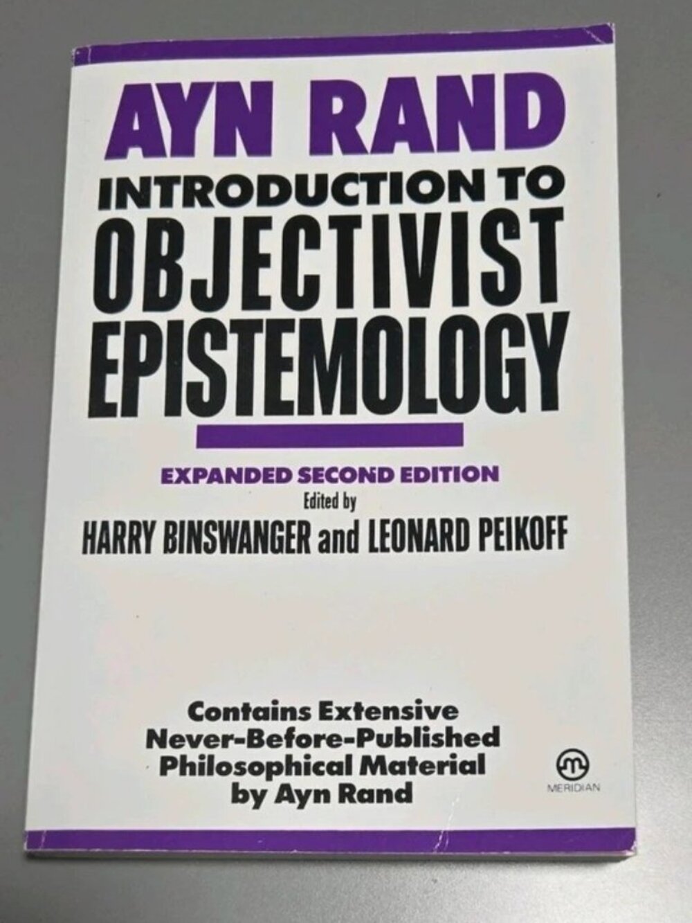 Introduction to Objectivist Epistemology by Ayn Rand, Expanded Edition, Philosop